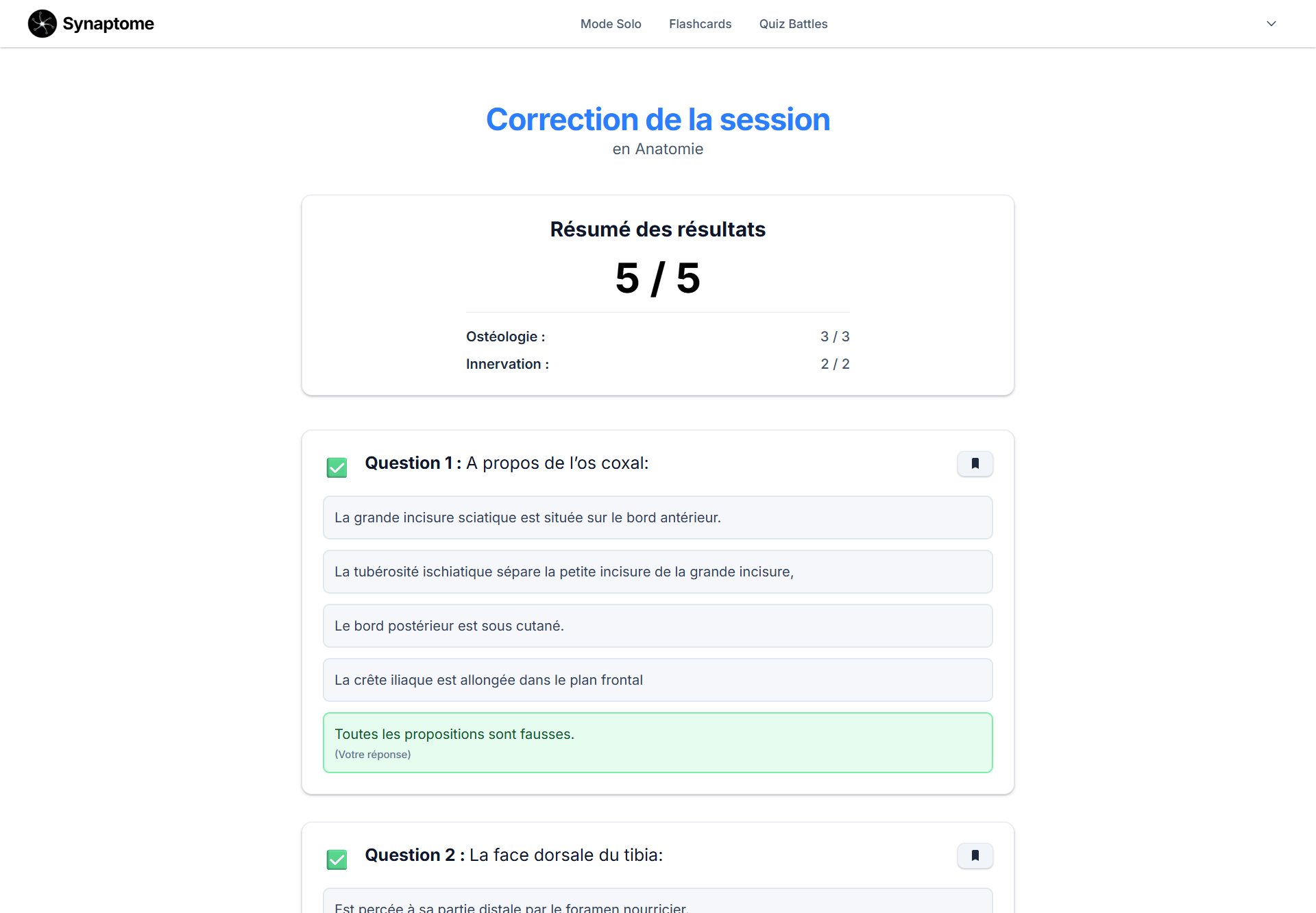 Session Review and Correction